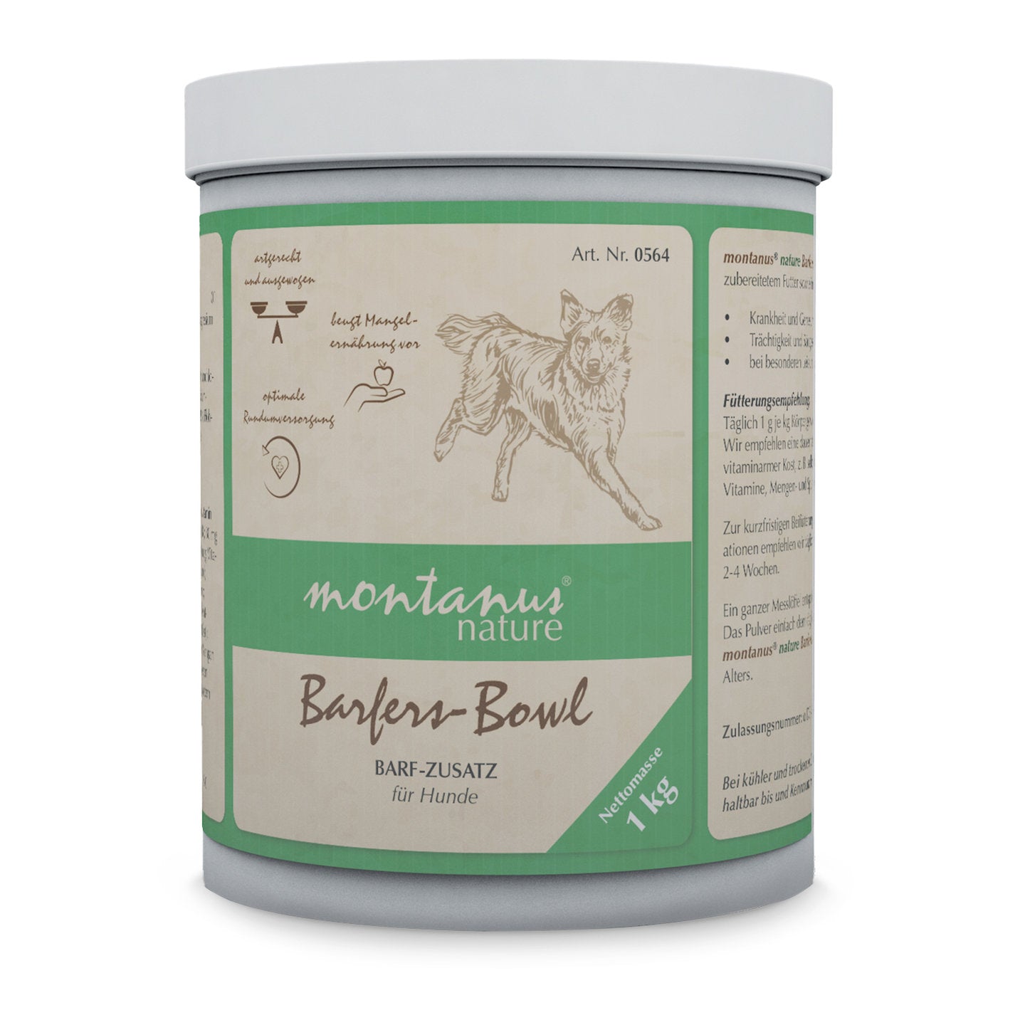 montanus® nature Barfers-Bowl - 1 kg Dose